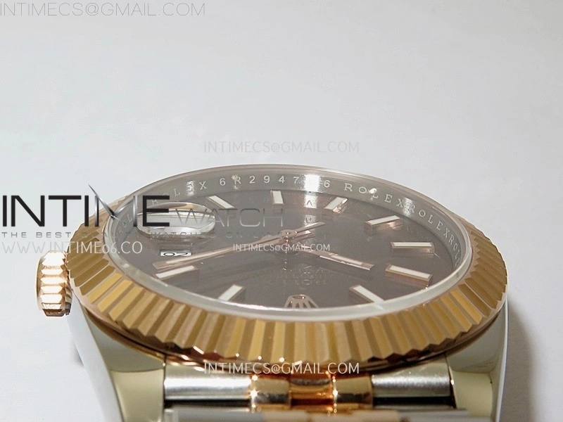 DateJust 41mm 126331 904 SS RG AR+F 1:1 Brown Dial Stick Markers On SS RG Jubilee Bracelet DD3235 V2