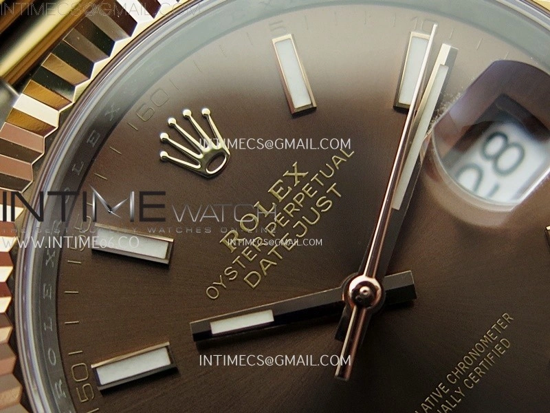 DateJust 41mm 126331 904 SS RG AR+F 1:1 Brown Dial Sticks Markers On SS RG Oyster Bracelet DD3235 V2