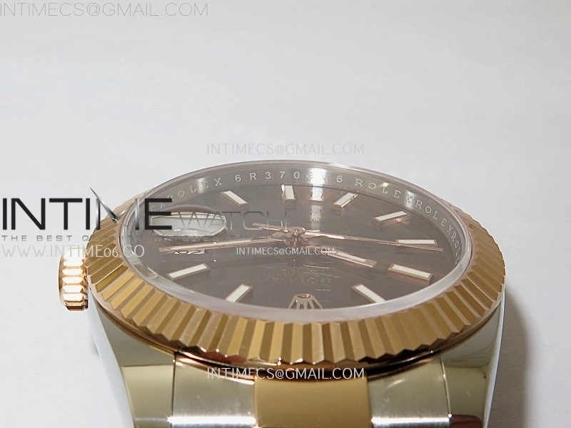 DateJust 41mm 126331 904 SS RG AR+F 1:1 Brown Dial Sticks Markers On SS RG Oyster Bracelet DD3235 V2