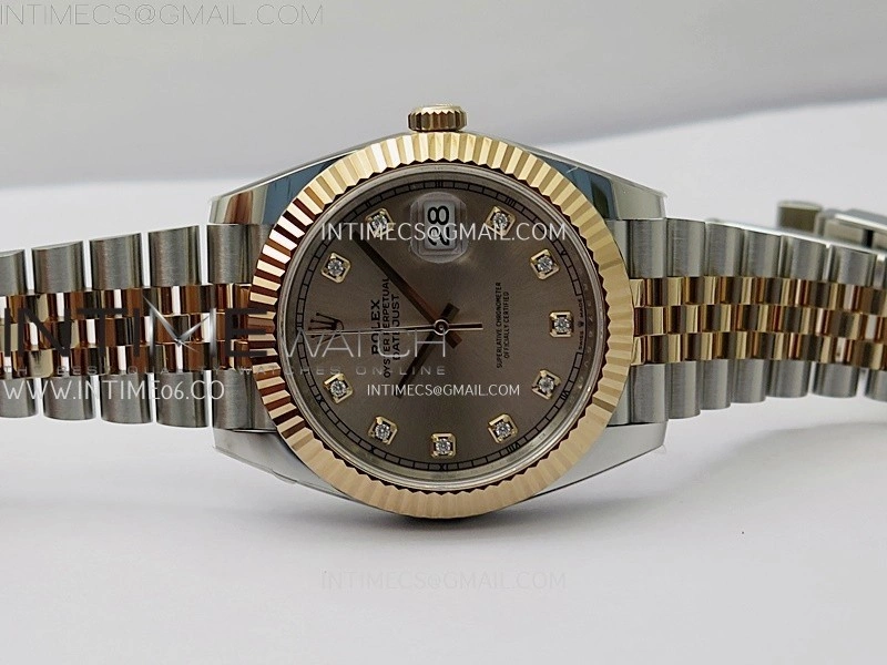 DateJust 41mm 126331 904 SS RG AR+F 1:1 RG Dial Diamonds Markers On SS RG Jubilee Bracelet DD3235 V2