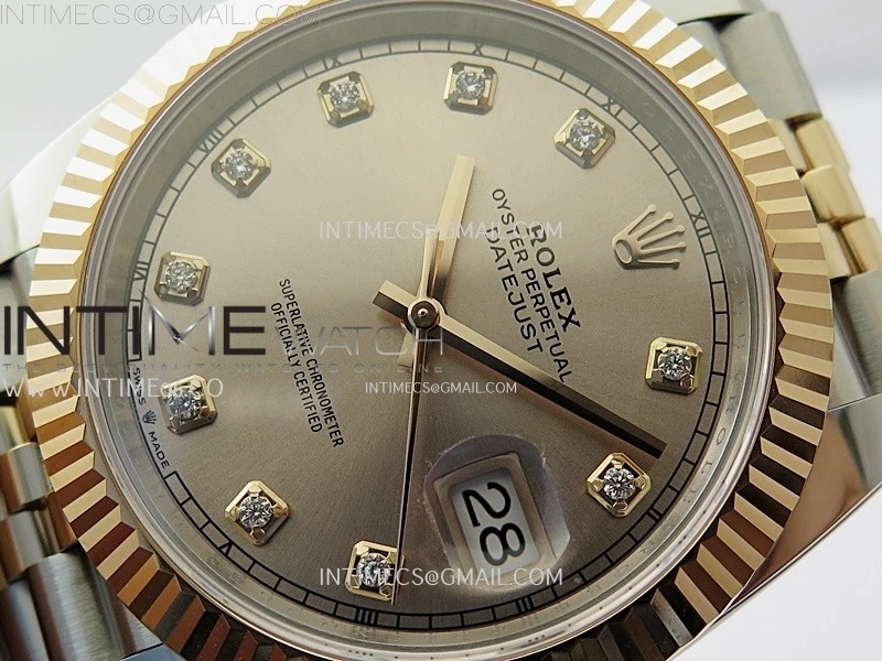 DateJust 41mm 126331 904 SS RG AR+F 1:1 RG Dial Diamonds Markers On SS RG Jubilee Bracelet DD3235 V2