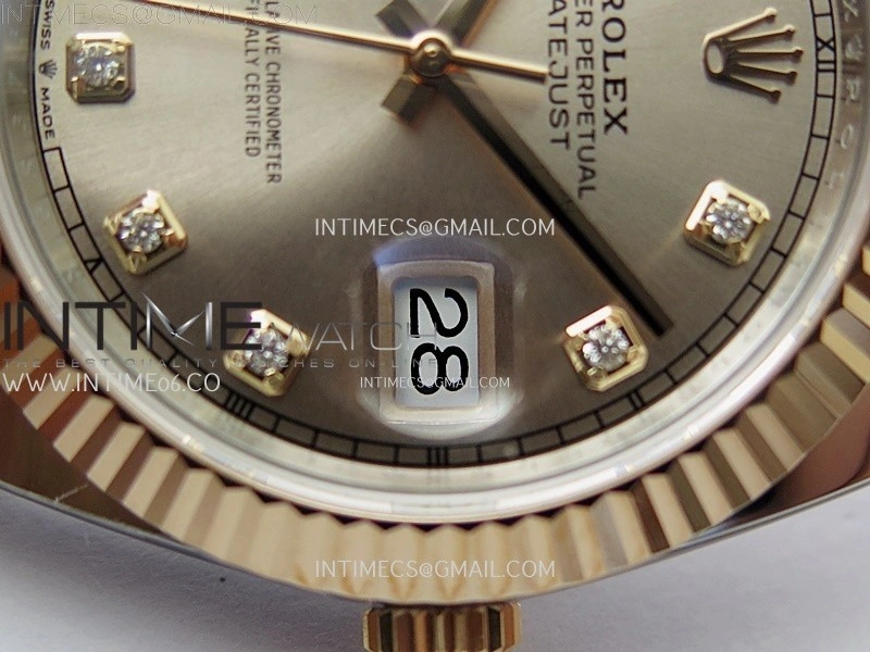 DateJust 41mm 126331 904 SS RG AR+F 1:1 RG Dial Diamonds Markers On SS RG Jubilee Bracelet DD3235 V2