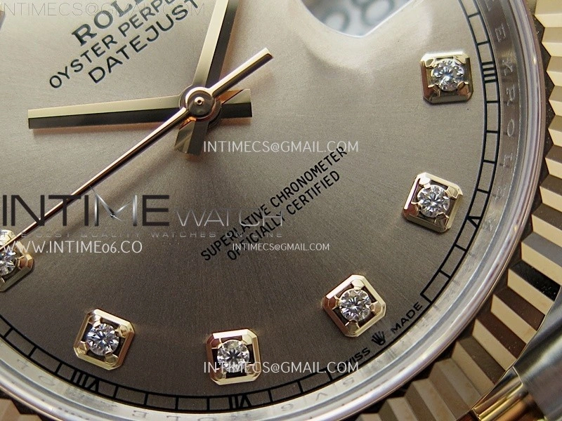 DateJust 41mm 126331 904 SS RG AR+F 1:1 RG Dial Diamonds Markers On SS RG Jubilee Bracelet DD3235 V2
