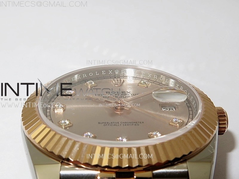 DateJust 41mm 126331 904 SS RG AR+F 1:1 RG Dial Diamonds Markers On SS RG Jubilee Bracelet DD3235 V2