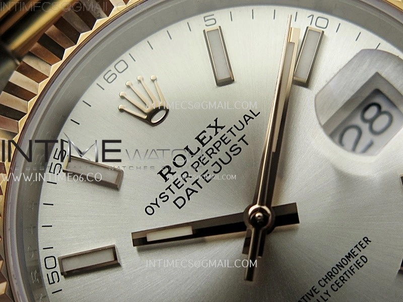 DateJust 41mm 126331 904 SS RG AR+F 1:1 Silver Dial Stick Markers On SS RG Oyster Bracelet DD3235 V2