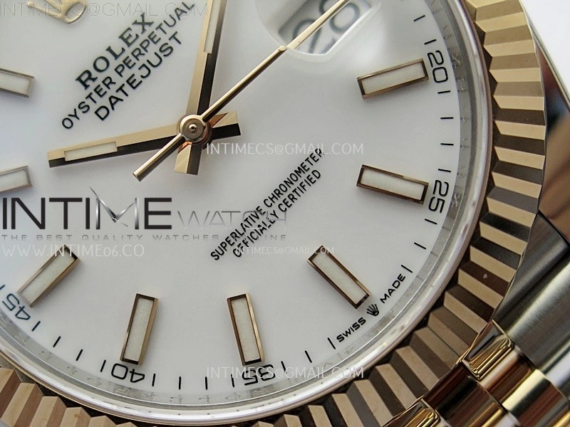 DateJust 41mm 126331 904 SS RG AR+F 1:1 White Dial Stick Markers On SS RG Jubilee Bracelet DD3235 V2