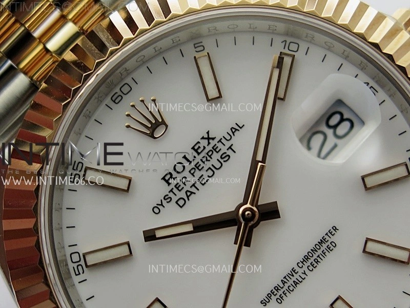 DateJust 41mm 126331 904 SS RG AR+F 1:1 White Dial Stick Markers On SS RG Jubilee Bracelet DD3235 V2