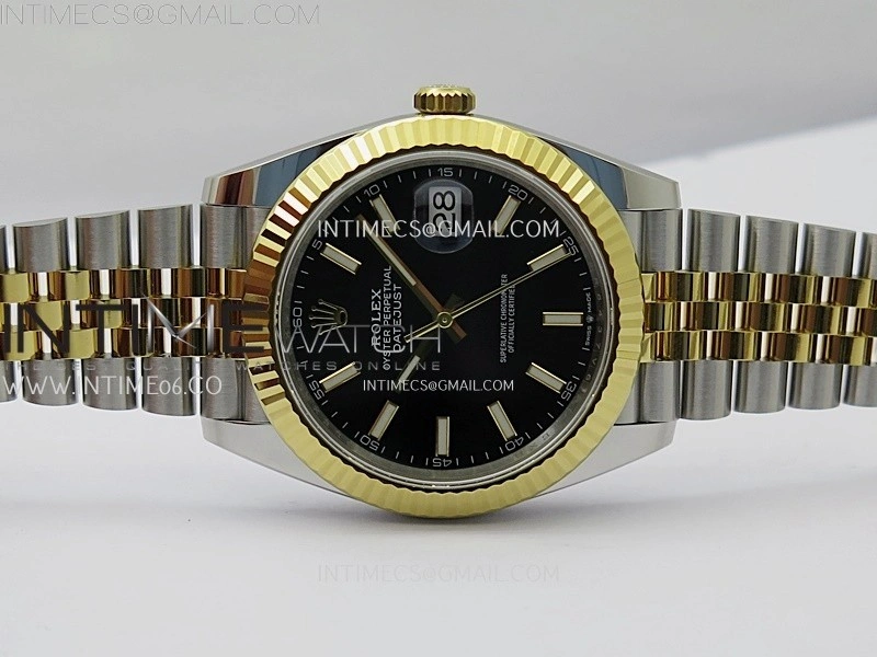 DateJust 41mm 126333 904 SS YG AR+F 1:1 Black Dial Stick Markers On SS YG Jubilee Bracelet DD3235 V2