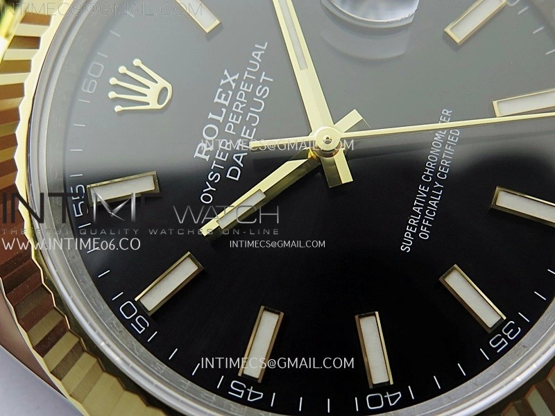 DateJust 41mm 126333 904 SS YG AR+F 1:1 Black Dial Stick Markers On SS YG Jubilee Bracelet DD3235 V2