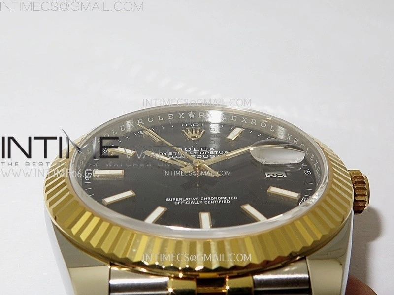 DateJust 41mm 126333 904 SS YG AR+F 1:1 Black Dial Stick Markers On SS YG Jubilee Bracelet DD3235 V2