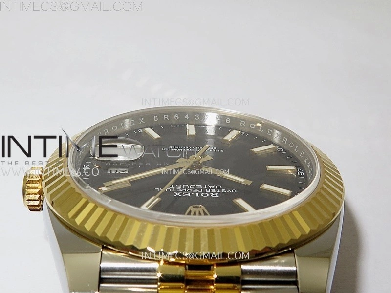 DateJust 41mm 126333 904 SS YG AR+F 1:1 Black Dial Stick Markers On SS YG Jubilee Bracelet DD3235 V2