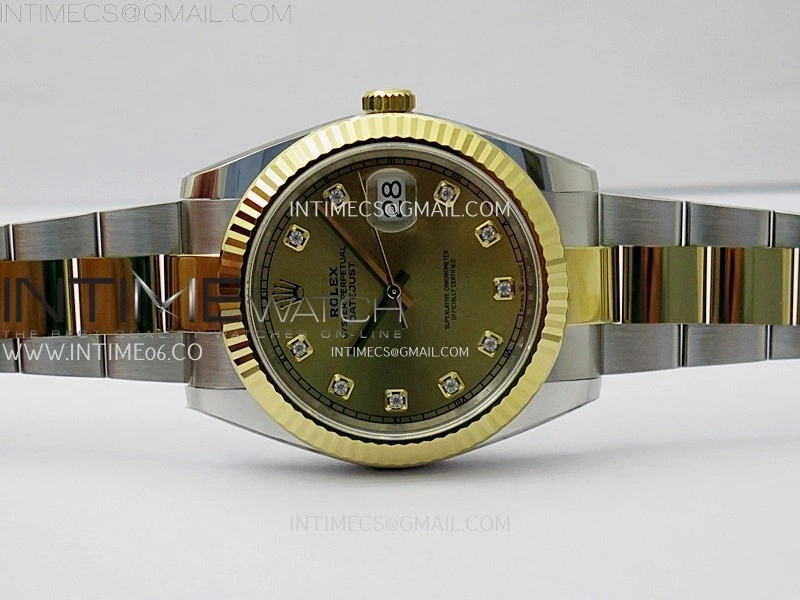 DateJust 41mm 126333 904 SS YG AR+F 1:1 Gold Dial Diamond Markers On SS YG Oyster Bracelet DD3235 V2