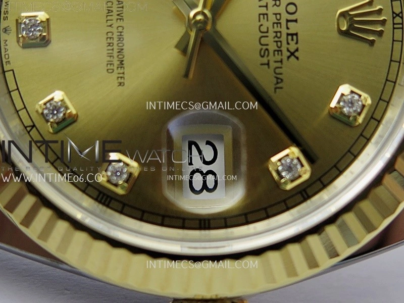 DateJust 41mm 126333 904 SS YG AR+F 1:1 Gold Dial Diamond Markers On SS YG Oyster Bracelet DD3235 V2