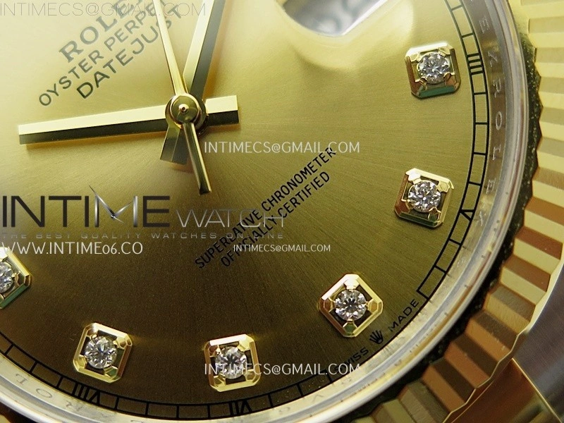 DateJust 41mm 126333 904 SS YG AR+F 1:1 Gold Dial Diamond Markers On SS YG Oyster Bracelet DD3235 V2