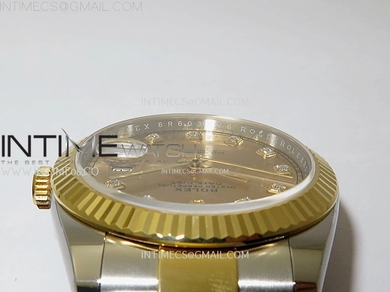 DateJust 41mm 126333 904 SS YG AR+F 1:1 Gold Dial Diamond Markers On SS YG Oyster Bracelet DD3235 V2