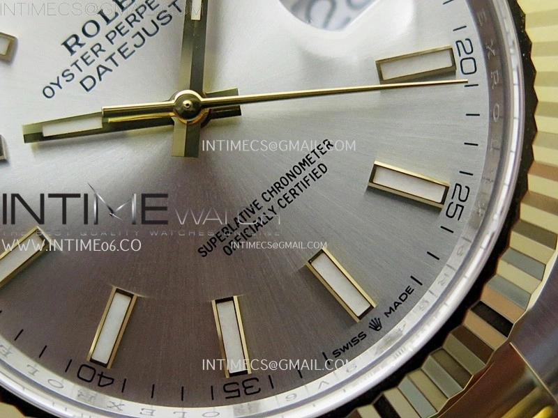 DateJust 41mm 126333 904 SS YG AR+F 1:1 Silver Dial Stick Markers On SS YG Oyster Bracelet DD3235 V2