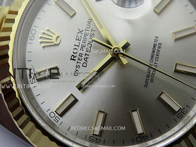 DateJust 41mm 126333 904 SS YG AR+F 1:1 Silver Dial Stick Markers On SS YG Oyster Bracelet DD3235 V2