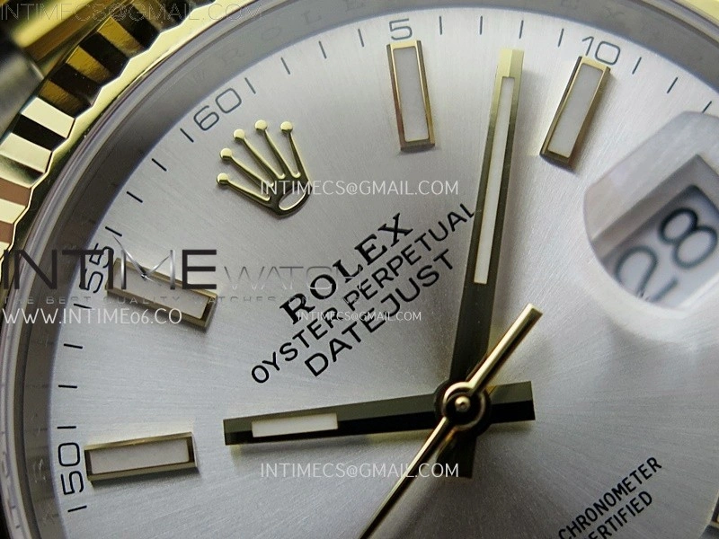 DateJust 41mm 126333 904 SS YG AR+F 1:1 Silver Dial Stick Markers On SS YG Oyster Bracelet DD3235 V2
