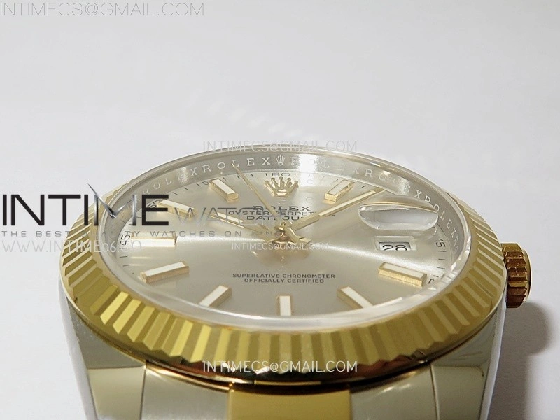 DateJust 41mm 126333 904 SS YG AR+F 1:1 Silver Dial Stick Markers On SS YG Oyster Bracelet DD3235 V2