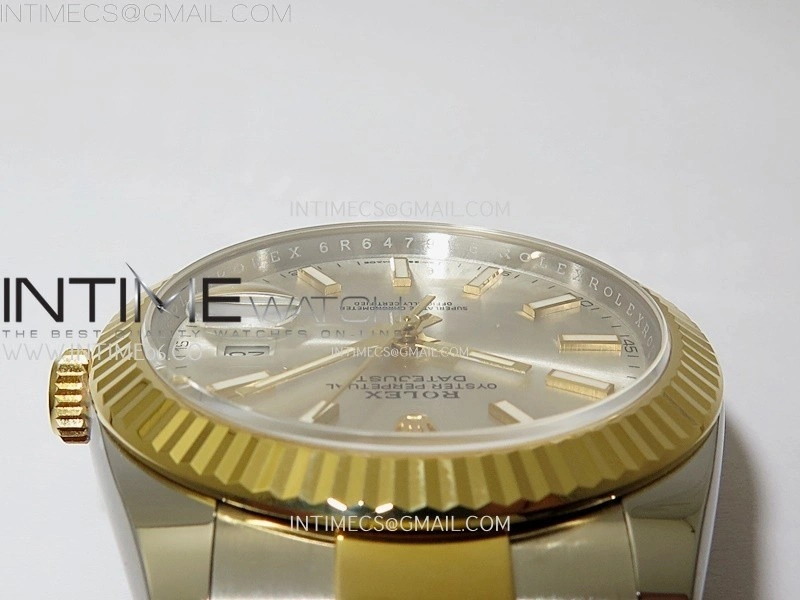 DateJust 41mm 126333 904 SS YG AR+F 1:1 Silver Dial Stick Markers On SS YG Oyster Bracelet DD3235 V2