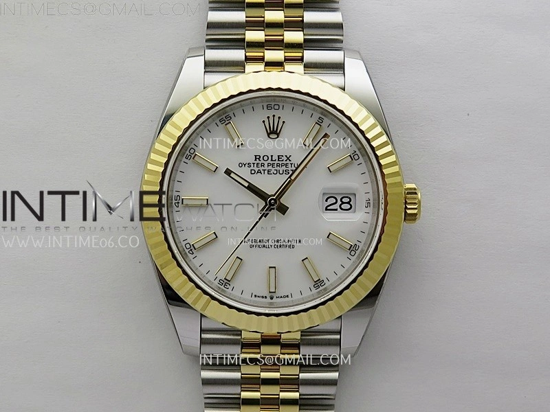DateJust 41mm 126333 904 SS YG AR+F 1:1 White Dial Stick Markers On SS YG Jubilee Bracelet DD3235 V2