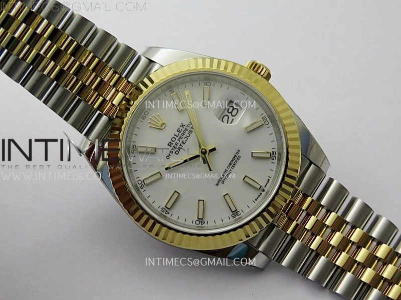 DateJust 41mm 126333 904 SS YG AR+F 1:1 White Dial Stick Markers On SS YG Jubilee Bracelet DD3235 V2