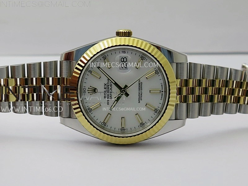 DateJust 41mm 126333 904 SS YG AR+F 1:1 White Dial Stick Markers On SS YG Jubilee Bracelet DD3235 V2