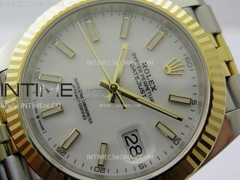 DateJust 41mm 126333 904 SS YG AR+F 1:1 White Dial Stick Markers On SS YG Jubilee Bracelet DD3235 V2