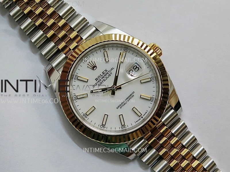 DateJust 41mm 126333 904 SS YG AR+F 1:1 White Dial Stick Markers On SS YG Jubilee Bracelet DD3235 V2