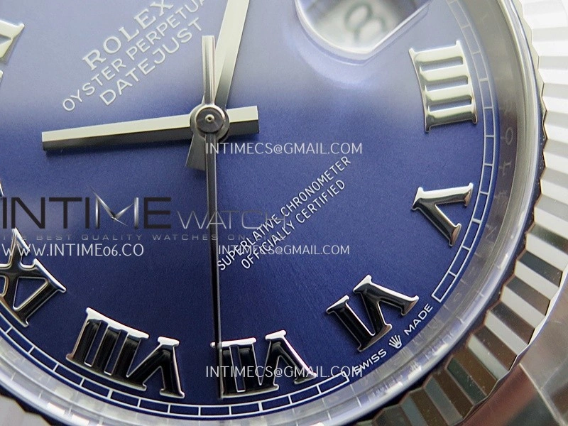 DateJust 41 126334 904L SS VF 1:1 Best Edition Blue Dial Roman Marker On Oyster Bracelet DD3235