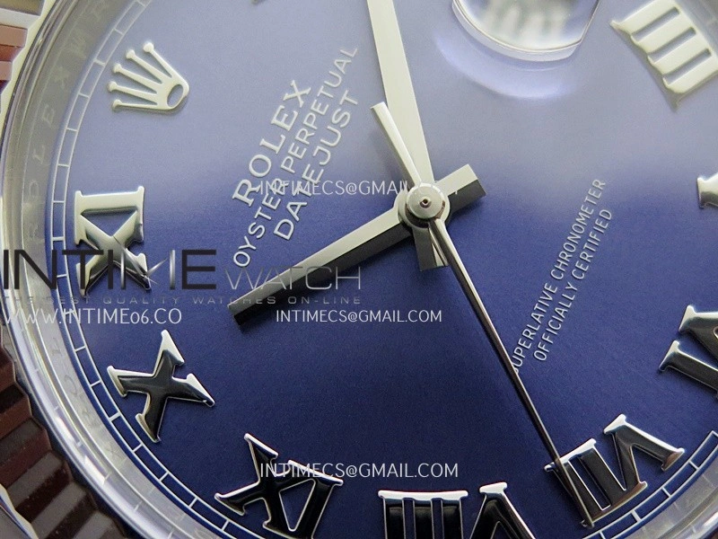 DateJust 41 126334 904L SS VF 1:1 Best Edition Blue Dial Roman Marker On Oyster Bracelet DD3235