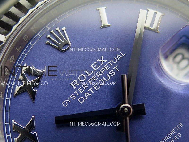 DateJust 41 126334 904L SS VF 1:1 Best Edition Blue Dial Roman Marker On Oyster Bracelet DD3235