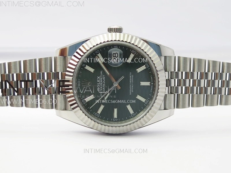 DateJust 41 126334 904L Steel NTF 1:1 Best Edition Green Fluted Dial on Jubilee Bracelet VR3235