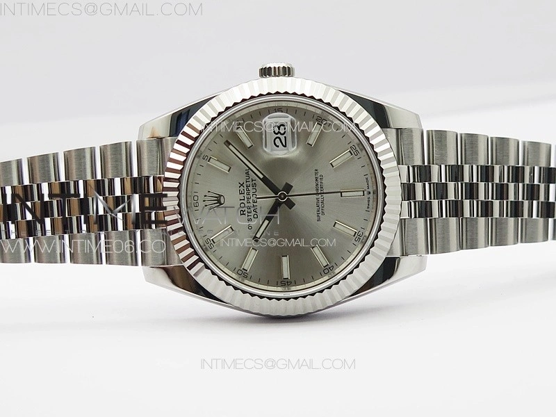 DateJust 41 126334 NTF 1:1 Best Edition 904L Steel Silver Stick Dial on Jubilee Bracelet VR3235