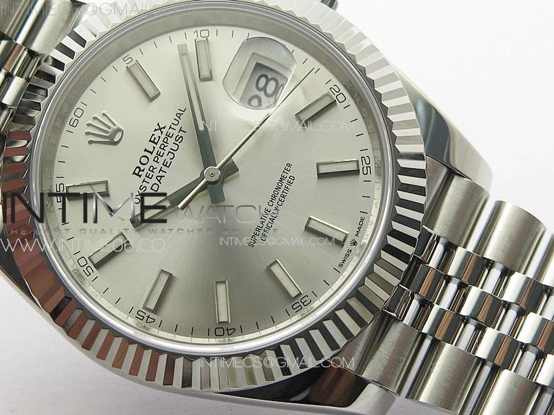 DateJust 41 126334 NTF 1:1 Best Edition 904L Steel Silver Stick Dial on Jubilee Bracelet VR3235