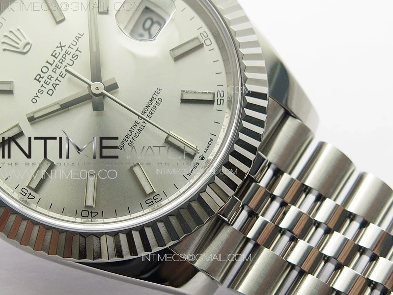 DateJust 41 126334 NTF 1:1 Best Edition 904L Steel Silver Stick Dial on Jubilee Bracelet VR3235
