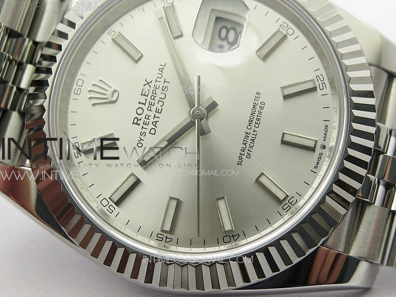 DateJust 41 126334 NTF 1:1 Best Edition 904L Steel Silver Stick Dial on Jubilee Bracelet VR3235