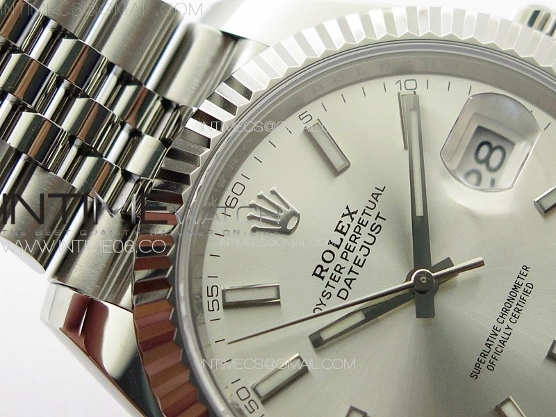 DateJust 41 126334 NTF 1:1 Best Edition 904L Steel Silver Stick Dial on Jubilee Bracelet VR3235