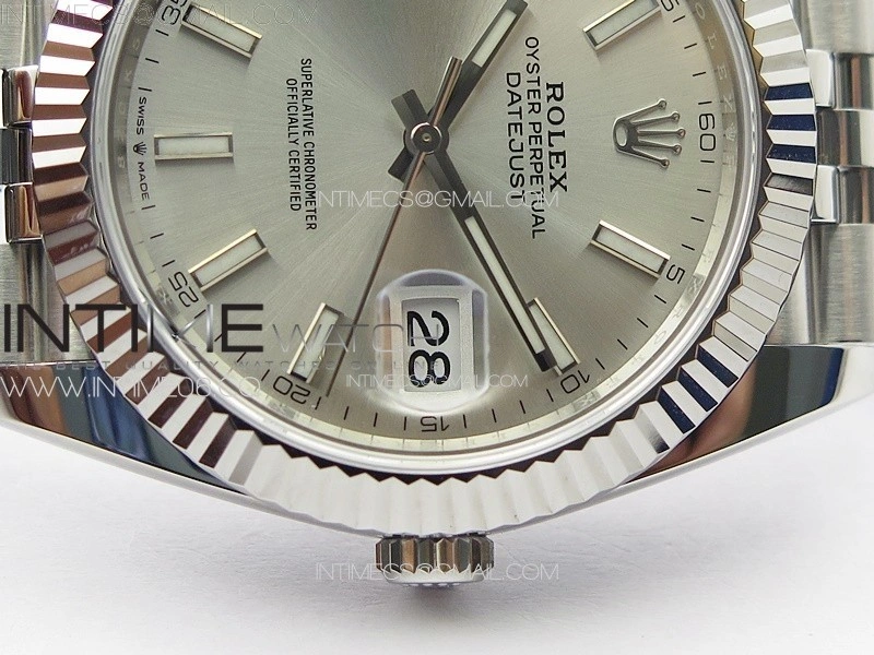 DateJust 41 126334 NTF 1:1 Best Edition 904L Steel Silver Stick Dial on Jubilee Bracelet VR3235