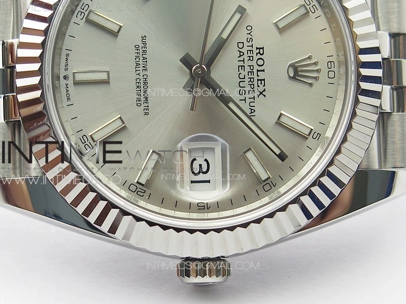 DateJust 41 126334 NTF 1:1 Best Edition 904L Steel Silver Stick Dial on Jubilee Bracelet VR3235