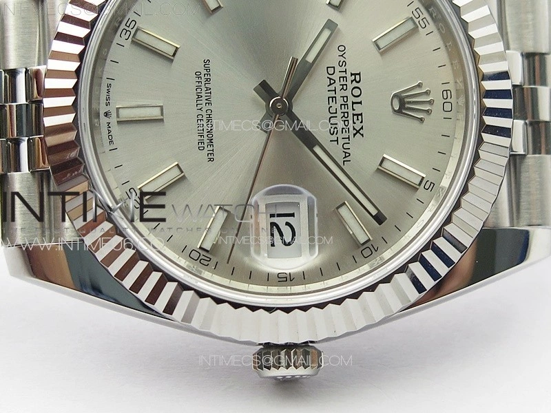 DateJust 41 126334 NTF 1:1 Best Edition 904L Steel Silver Stick Dial on Jubilee Bracelet VR3235