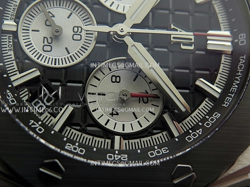 Royal Oak Offshore 43mm 26420 Ceramic Bezel SS DDF 1:1 Black Dial On Black Rubber Strap DD4401 Super Clone
