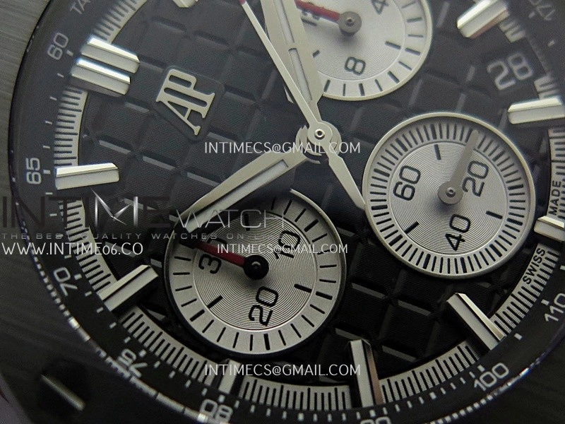 Royal Oak Offshore 43mm 26420 Ceramic Bezel SS DDF 1:1 Black Dial On Black Rubber Strap DD4401 Super Clone