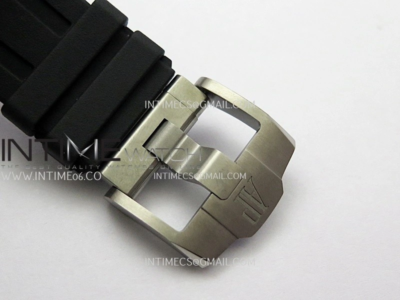 Royal Oak Offshore 43mm 26420 Ceramic Bezel SS DDF 1:1 Black Dial On Black Rubber Strap DD4401 Super Clone