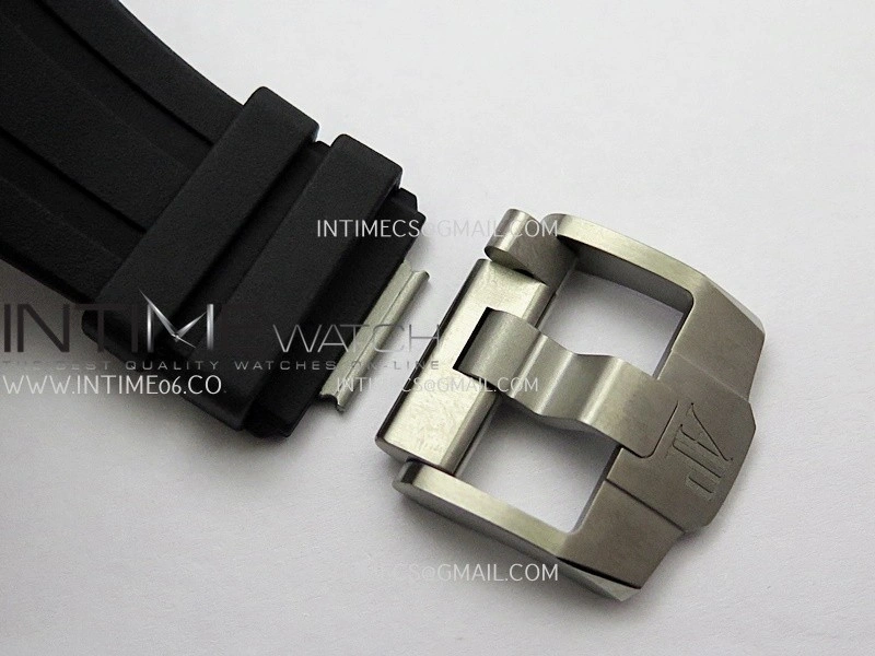 Royal Oak Offshore 43mm 26420 Ceramic Bezel SS DDF 1:1 Black Dial On Black Rubber Strap DD4401 Super Clone