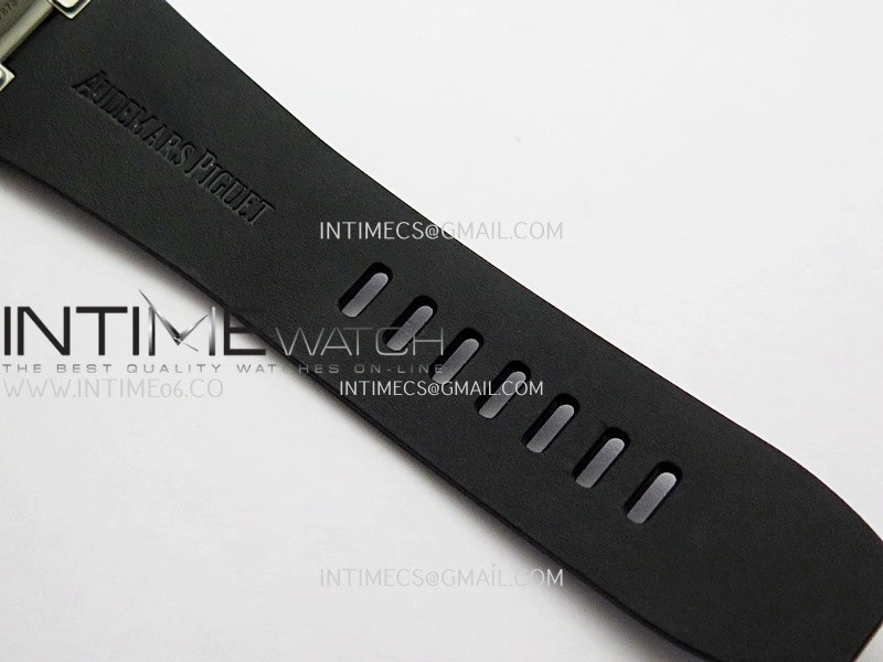 Royal Oak Offshore 43mm 26420 Ceramic Bezel SS DDF 1:1 Black Dial On Black Rubber Strap DD4401 Super Clone