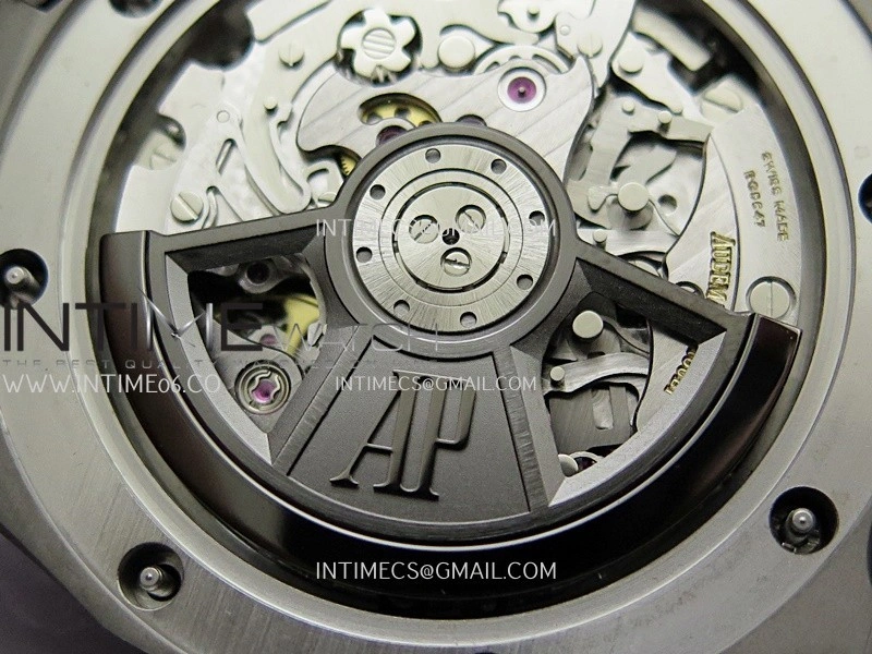 Royal Oak Offshore 43mm 26420 Ceramic Bezel SS DDF 1:1 Black Dial On Black Rubber Strap DD4401 Super Clone