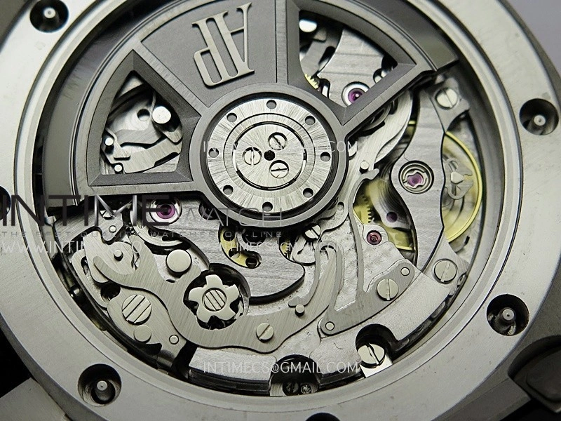 Royal Oak Offshore 43mm 26420 Ceramic Bezel SS DDF 1:1 Black Dial On Black Rubber Strap DD4401 Super Clone