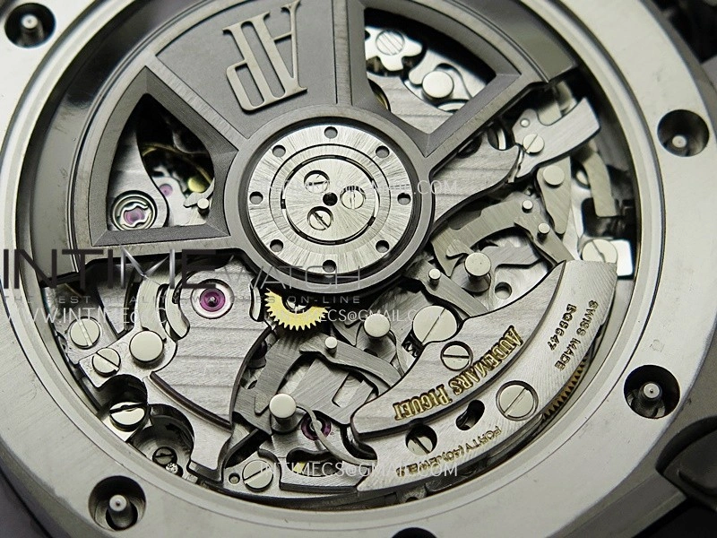 Royal Oak Offshore 43mm 26420 Ceramic Bezel SS DDF 1:1 Black Dial On Black Rubber Strap DD4401 Super Clone