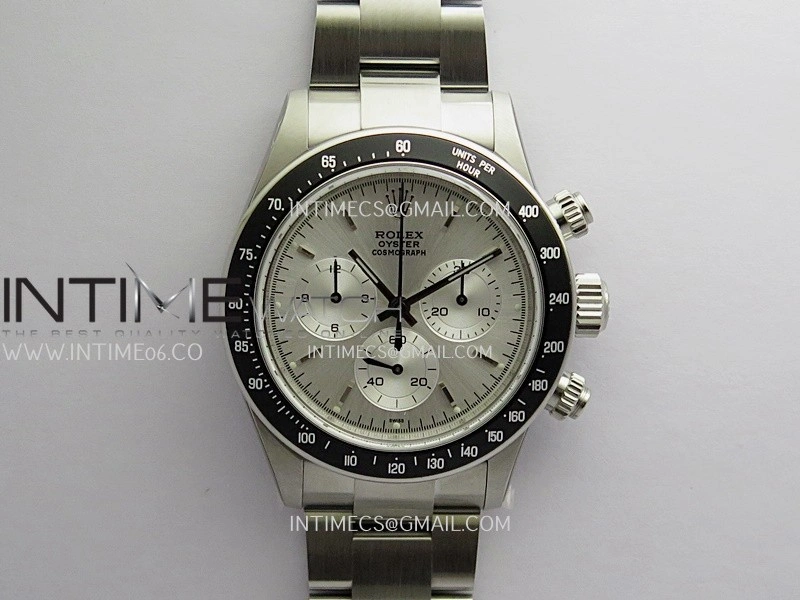 Daytona 116500 Blacken 904L SS PMSF 1:1 Best Edition Silver Dial On 904L SS Bracelet DD4130